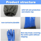 Haiou PVC Chemical Resistant, Long Rubber, Heavy Duty Waterproof Gloves - Image 3