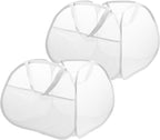 2 Pack Collapsible Laundry Baskets, 90L Large Foldable Laundry Basket, Durable by Bemkoo