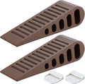 JQK Rubber Door Stopper Wedge, Bronze 3 Pack Soft TPR Premium Door Stops by Homeimprovement