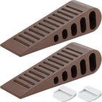 JQK Rubber Door Stopper Wedge, Bronze 2 Pack Soft TPR Premium Door Stops by Homeimprovement