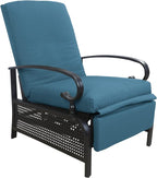 Kozyard Adjustable Outdoor Reclining Lounge Chair, Cushioned Patio Chaise Lounge with Extendable Metal Frame for Sunbathing, Reading & Relaxing – Comfortable Outdoor Recliner(Aqua) - Image 7