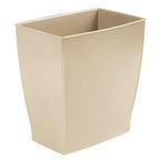 iDesign Small Plastic Bathroom Trash Can, Slim Rectangle Garbage Bin by iDesign