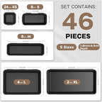 A-LuGei 【 & 5 Size】 Tool Box Organizer Tray Divider Set, 【Black】 - Image 7