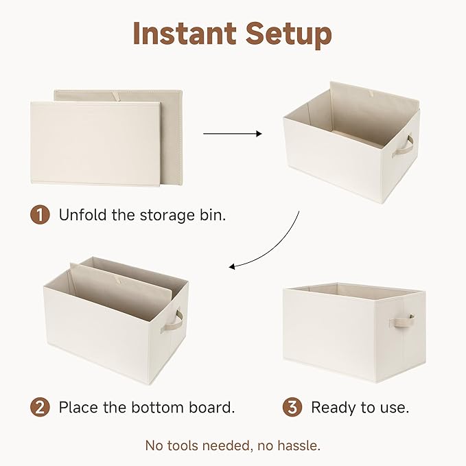 StorageWorks Closet Organizers and Storage Bins, Fabric Storage Baskets - Image 8