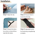 Bed Sheet Holder Straps, Triangle Elastic Mattress Cover Holder Fasteners - Image 5