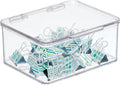 mDesign Small Plastic Home Office Storage Organizer Box Containers w/Hinged Lid by mDesign