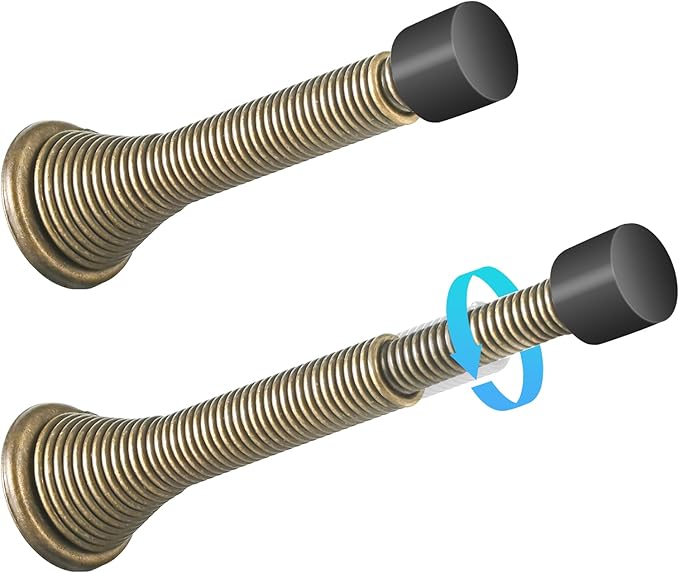 HOMOTEK 10 Pack Telescoping Spring Door Stoppers, Extended from 3-1/8 to 4-1/4 by HOMOTEK