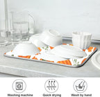 Autumn Pumpkins Leaves Thanksgiving Dish Drying Mat - Image 7