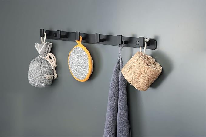 Coat Rack, Heavy Duty Stainless Steel 6 Tri Coat Hook Hanger, Wall Mounted Wall - Image 2