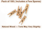 LWR CRAFTS Wooden Mini Clothespins 100 Per Pack 1" 2.5cm - Image 6