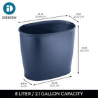 iDesign Slim Plastic Bathroom Trash Can, Small Garbage Bin - Image 4