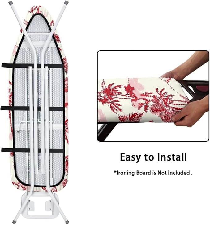 Coconut Tree Print Cover for Ironing Board, Scorch Resistant Ironing Board Cover - Image 4