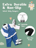HOUSE DAY 11 Inch Velvet Baby Hangers 50 Pack Black, Premium Kids Hangers - Image 5