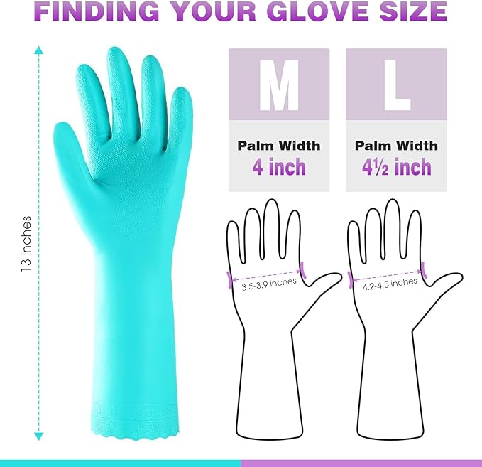 Elgood Reusable Dishwashing Cleaning Gloves - Image 4