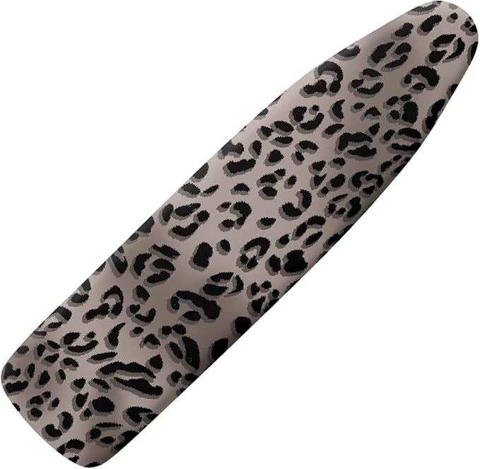 Black Leopard Print Ironing Board Pad and Cover Standard Ironing Board Cover by Darisoco