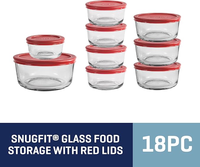 Anchor Hocking 18 Piece Glass Storage Containers - Image 7