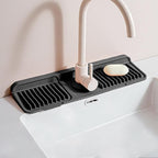 Longer Silicone Faucet Mat for Kitchen Sink – Button Style Faucet Drip Catcher by Unknown