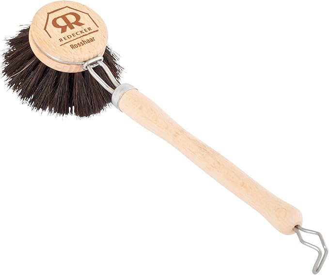 REDECKER German-Made Horse Hair Dish Brush, Soft All-Purpose Scrubber - Image 2