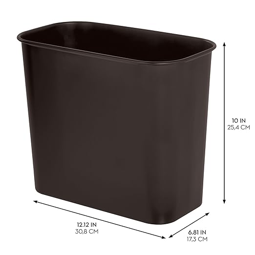 iDesign Small Bathroom Trash Can –Mia Collection – Bronze - Image 3