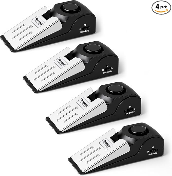 4 Pack Door Stop Alarm, Door Stopper by Rosoenvi