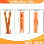 100 Pack Colored Clothespins Wooden 2.9 Inch, Clothing Pins Clips - Image 7