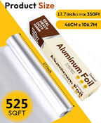 Katbite Aluminum Foil Heavy Duty 17.7 Inch Wide, 30 Micron Thick Strong Heavy - Image 2