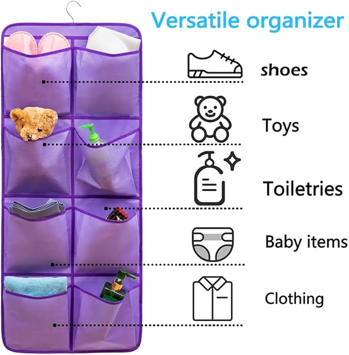 Dual Sided Hanging Closet Organizer Shoe Rack Holder - Image 2