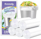 3 Gallon 180pcs Small Clear Trash Bags Plastic Strong Clear Garbage Bags by HOMMALY