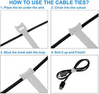 60 PCS 6 Inches Reusable Cable Ties, Wire Ties, Cord Organizer, Cable Organizer - Image 3