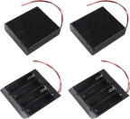 4Pcs 4 Slots 1.5V AA Battery Case Holder 4 x 1.5V AA Battery Spring Clip by AITIAO