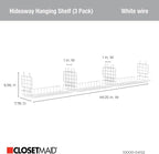 ClosetMaid Hideaway Behind-the-Hangers Hanging Wire Shelf - Image 5