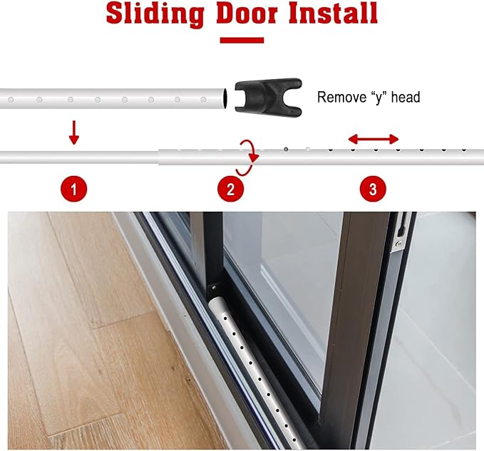 SECURITYMAN 3-in-1 Door Security Bar & Sliding Patio Door Security Bar via - Image 9