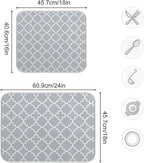 Super Absorbent Dish Drying Mat, Microfiber Fast-Drying Dish Mat, Kitchen Dish - Image 3