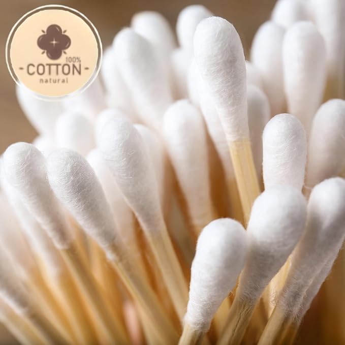 Egaageoi 1000 Count Bamboo Cotton Swabs - Image 2