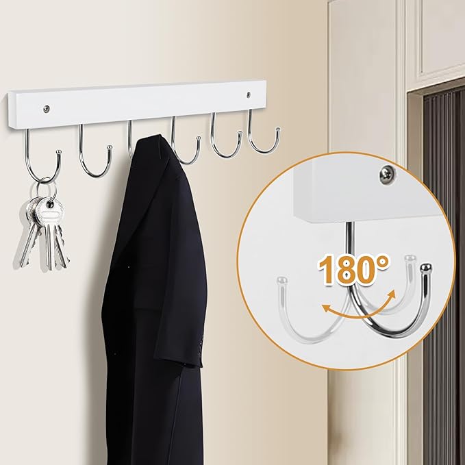 2 Pack Coat Rack Wall Mount - Image 3