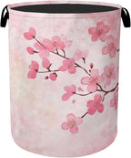 Pink Cherry Blossoms Laundry Basket by Gearsly