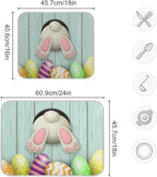 Happy Easter Eggs Bunny Tail Dish Drying Mat 18x24 - Image 3
