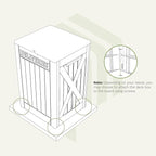 Patiowell 48-Gallon Resin Package Delivery Box for Outside, Waterproof Storage Deck Box with Lockable Secure (Grey) - Image 8