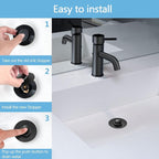 Black Bathroom Sink Stopper – Pop Up Drain Stopper & Sink Strainer, Universal - Image 6