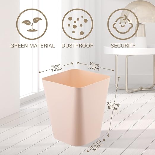 Amyhill 10 Pcs Small Trash Can 2 Gallon Plastic Garbage Can Small Waste Basket - Image 2