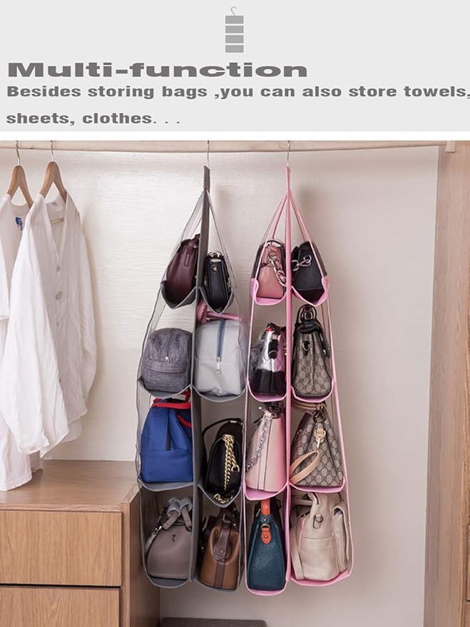 AARAINBOW 2 Packs Hanging Handbag Purse Organizer - Image 5