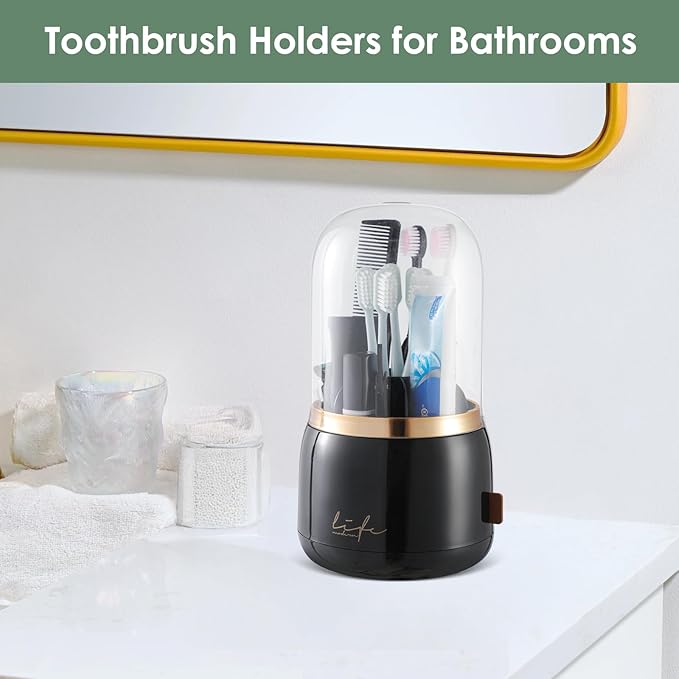 Toothbrush Holders for Bathrooms, Rotating 5-Slot - Image 5