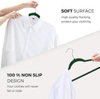HOUSE DAY Premium Velvet Hangers 50 Pack, Non-Slip Flocked Felt Hangers - Image 4
