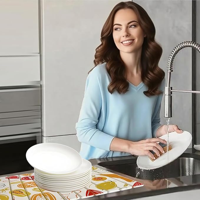 Large Stone Drying Mat for Kitchen Counter, 24x16 Inch Fast Drying & Super - Image 5