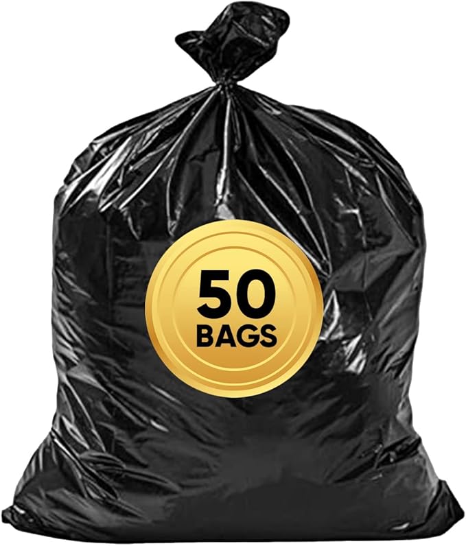 Veska 55 Gallon Trash Bags Heavy Duty, 55-60 Gallon Trash Bags Large Black - Image 7
