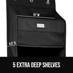 GORILLA GRIP Over The Door Organizer Storage, 5 Deep Hanging Shelves, Holds - Image 4