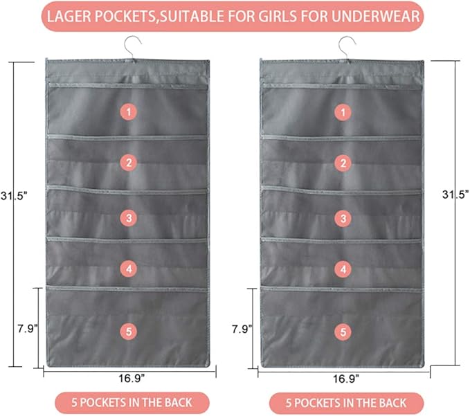 Enlarged Closet Hanging Bra Organizer - Image 2