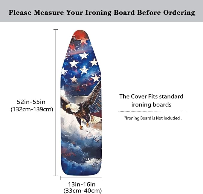 GLENLCWE American Flag Bold Eagle Ironing Board Cover, 54x15 inches, 4th of - Image 5