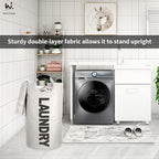 WOOHA 125L Large laundrybasket, Collapsible laundry hamper, Tall Clothes - Image 3
