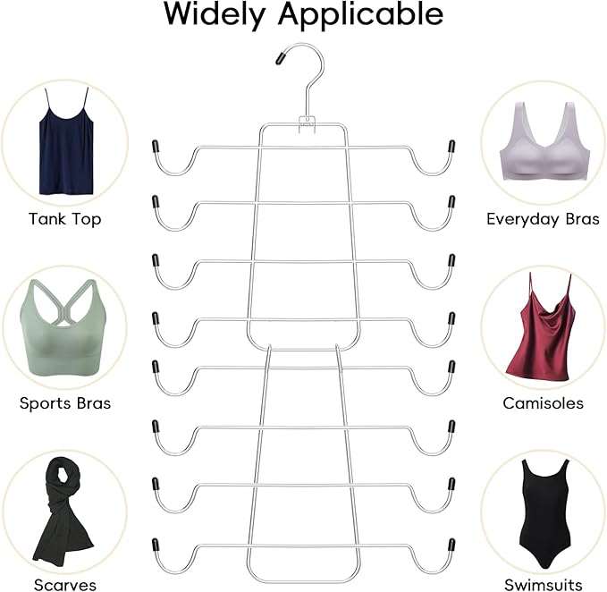 TomCare 4 Pack Space Saving Hangers，2Pack Tank Top Hanger and 2Pack Leggings - Image 5